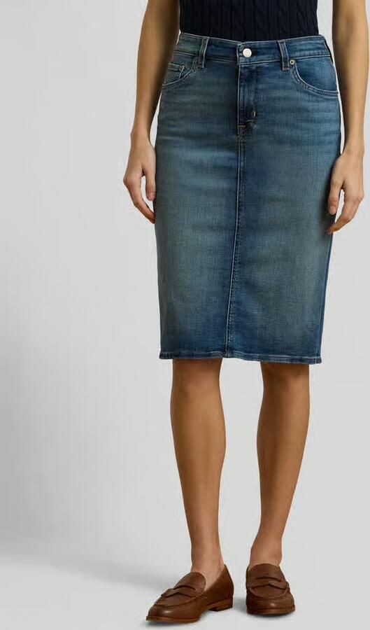 Lauren Ralph Lauren Knielange jeansrok in 5-pocketmodel model 'DANIELA' - Foto 3