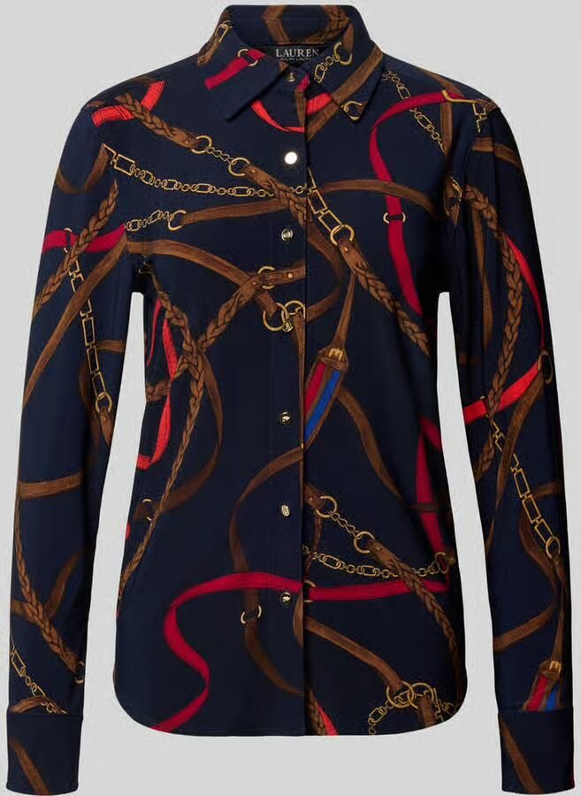 Lauren Ralph Lauren Regular fit overhemdblouse in all-over look model 'DAQUANE'