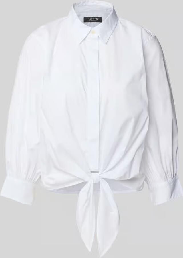 Lauren Ralph Lauren Regular fit overhemdblouse met knoopdetail model 'MOCHELL' - Foto 5