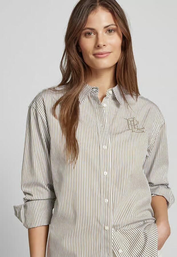 Lauren Ralph Lauren Regular fit overhemdblouse met logostitching model 'KOTTA'