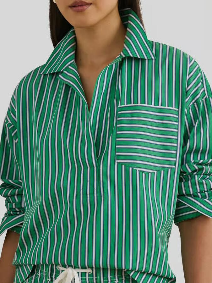 Lauren Ralph Lauren Regular fit overhemdblouse van puur katoen - Foto 2