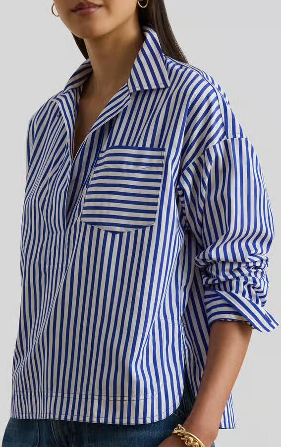 Lauren Ralph Lauren Regular fit overhemdblouse van puur katoen - Foto 2