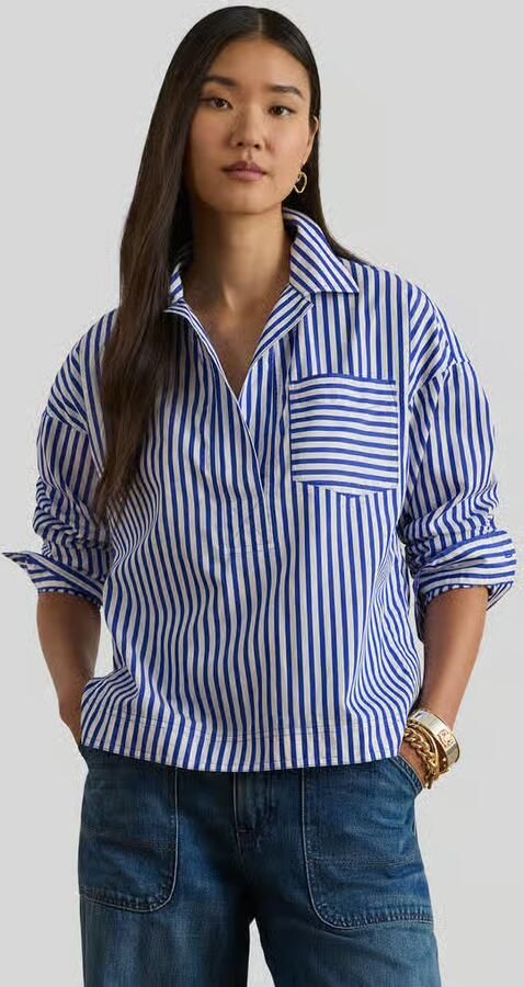 Lauren Ralph Lauren Regular Fit overhemdblouse van puur katoen - Foto 4