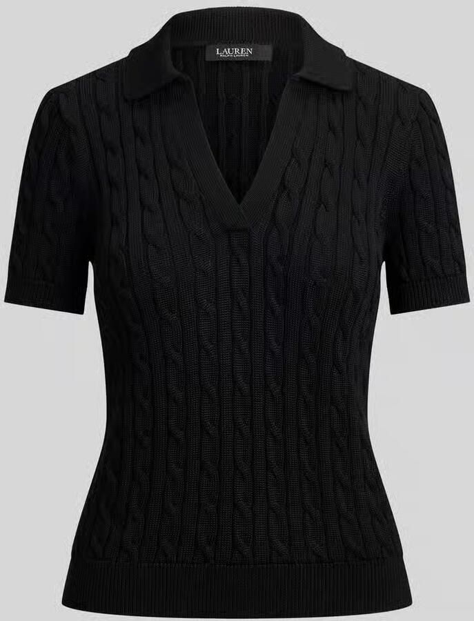Lauren Ralph Lauren regular fit poloshirt van geweven katoenmix - Foto 2