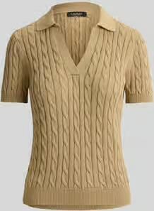 Lauren Ralph Lauren regular fit poloshirt van geweven katoenmix