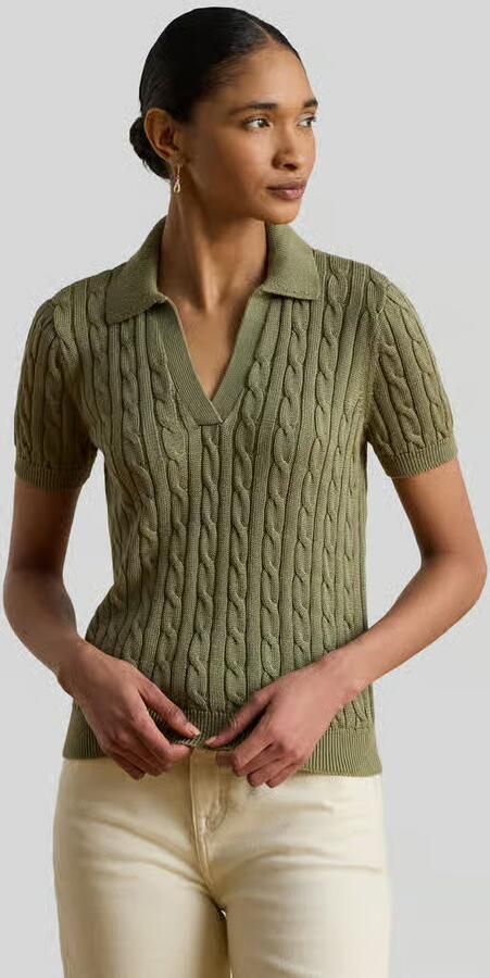 Lauren Ralph Lauren regular fit poloshirt van geweven katoenmix - Foto 3
