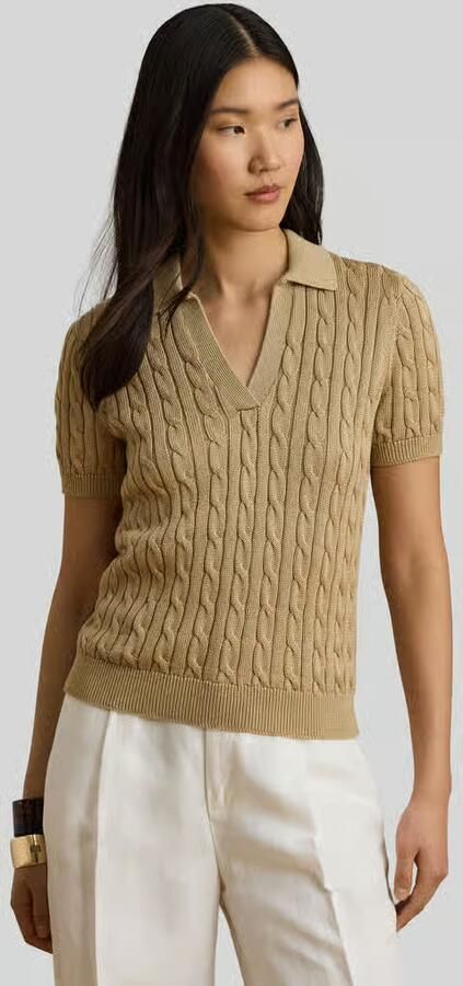 Lauren Ralph Lauren regular fit poloshirt van geweven katoenmix - Foto 3
