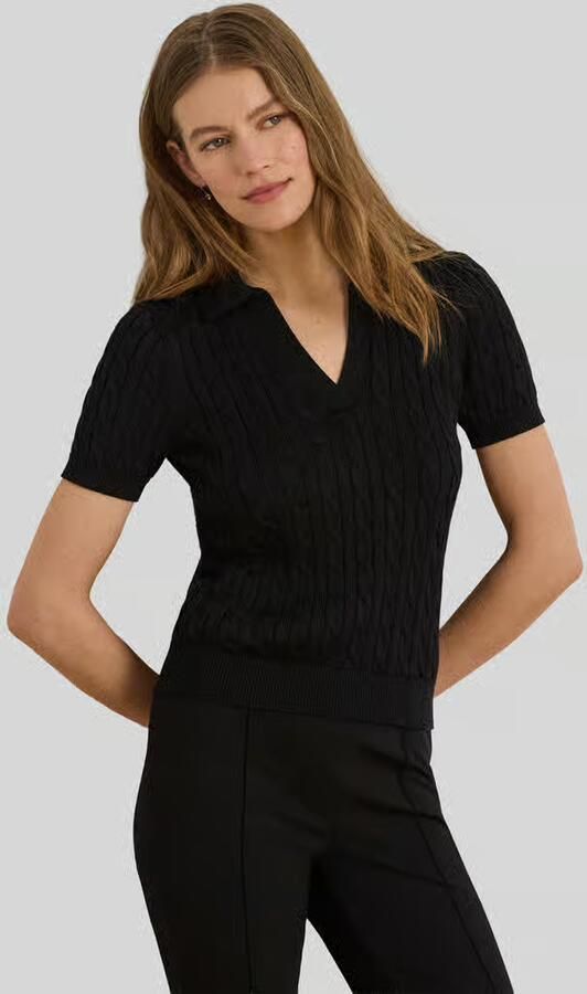 Lauren Ralph Lauren regular fit poloshirt van geweven katoenmix - Foto 2