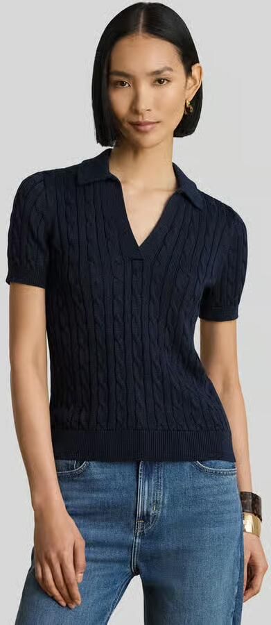 Lauren Ralph Lauren regular fit poloshirt van geweven katoenmix - Foto 2