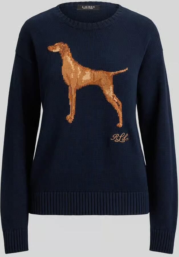 Lauren Ralph Lauren Regular fit pullover met hondenmotief