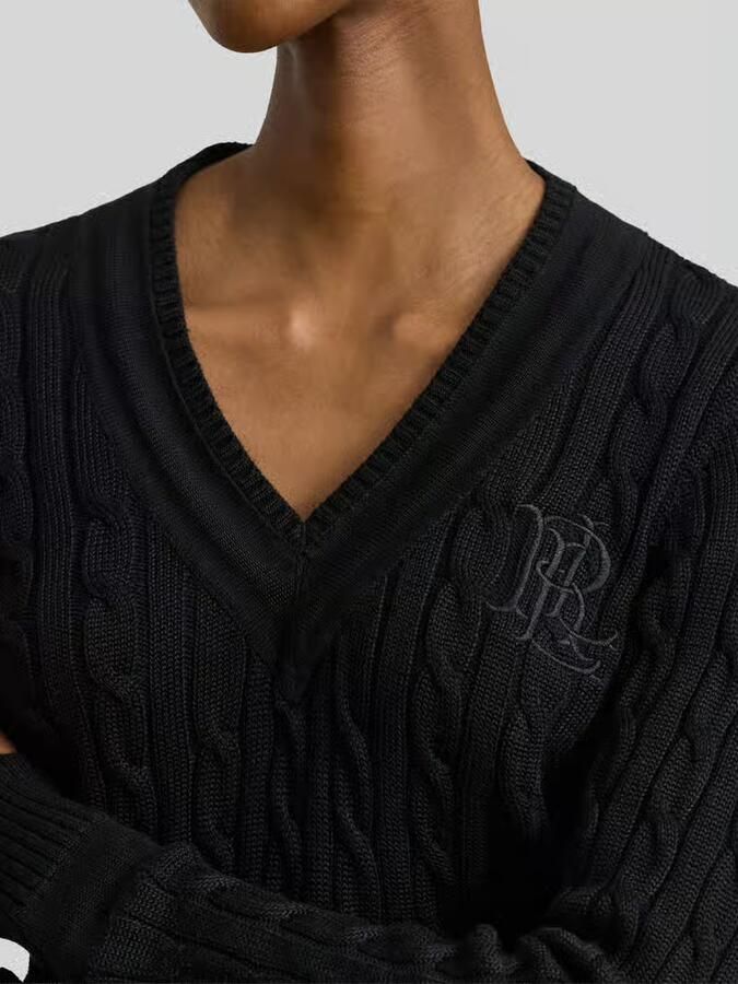 Lauren Ralph Lauren regular fit pullover van katoenmix met gestikt logo
