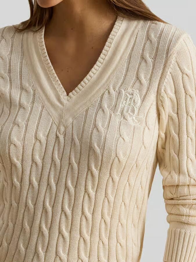 Lauren Ralph Lauren regular fit pullover van katoenmix met gestikt logo