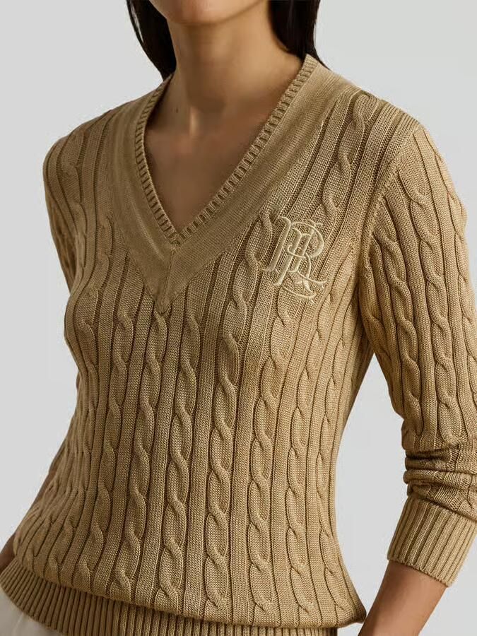 Lauren Ralph Lauren regular fit pullover van katoenmix met gestikt logo