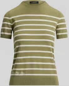 Lauren Ralph Lauren regular fit pullover van katoenmix met korte mouwen