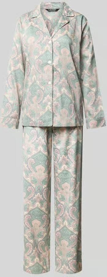 Lauren Ralph Lauren Regular fit pyjama met all-over motief - Foto 1
