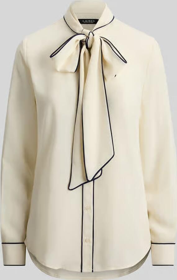 Lauren Ralph Lauren regular fit strikblouse met contrasterende stiksels - Foto 2