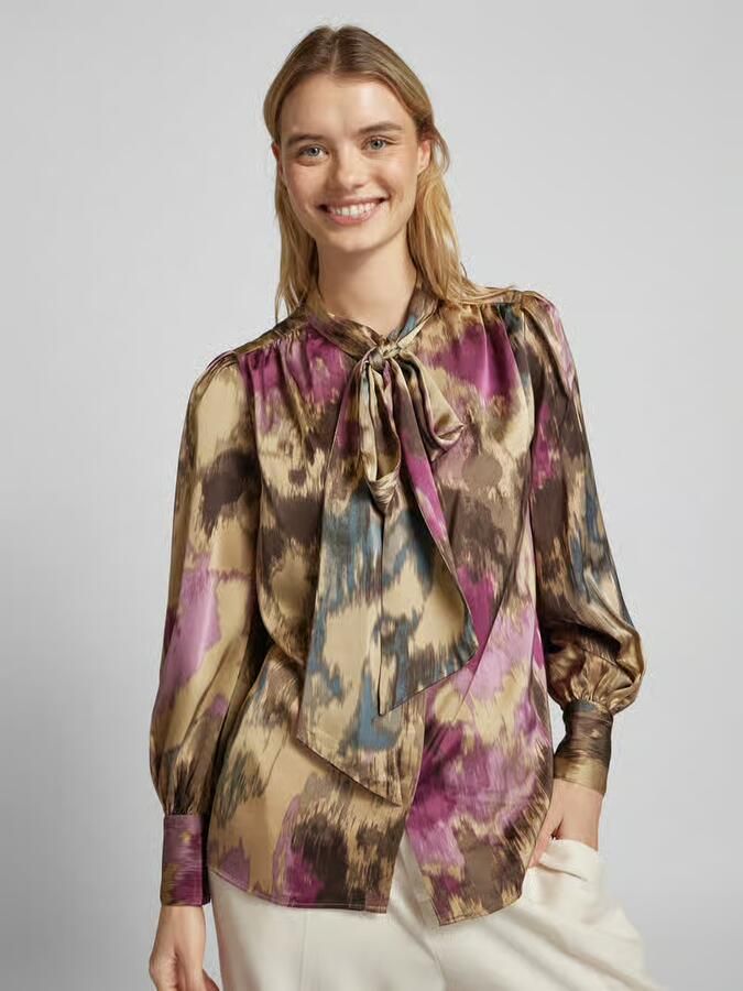 Lauren Ralph Lauren Regular fit strikblouse met strikdetail model 'KLARYCE'