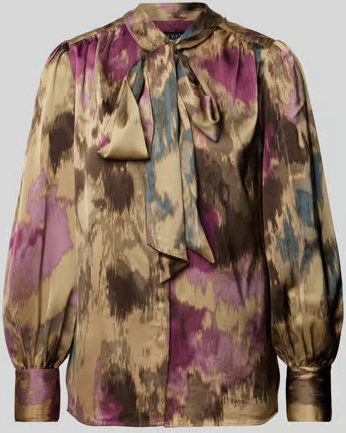 Lauren Ralph Lauren Regular fit strikblouse met strikdetail model 'KLARYCE' - Foto 2
