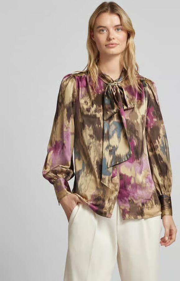 Lauren Ralph Lauren Regular fit strikblouse met strikdetail model 'KLARYCE' - Foto 2