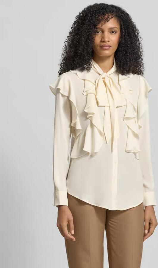 Lauren Ralph Lauren Regular fit strikblouse met volants model 'CHALON' - Foto 2