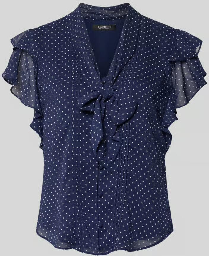 Lauren Ralph Lauren Regular fit strikblouse met volants model 'PRUGAN'
