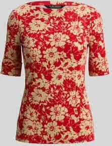Lauren Ralph Lauren regular fit T-shirt van katoenmix