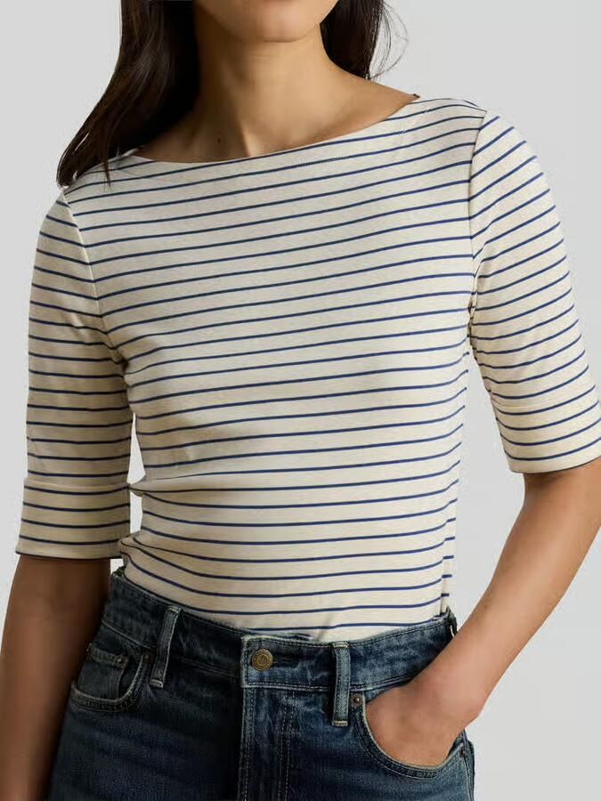 Lauren Ralph Lauren regular fit T-shirt van katoenmix