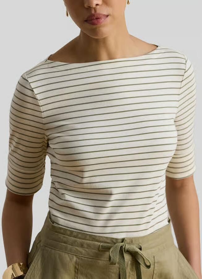 Lauren Ralph Lauren regular fit T-shirt van katoenmix