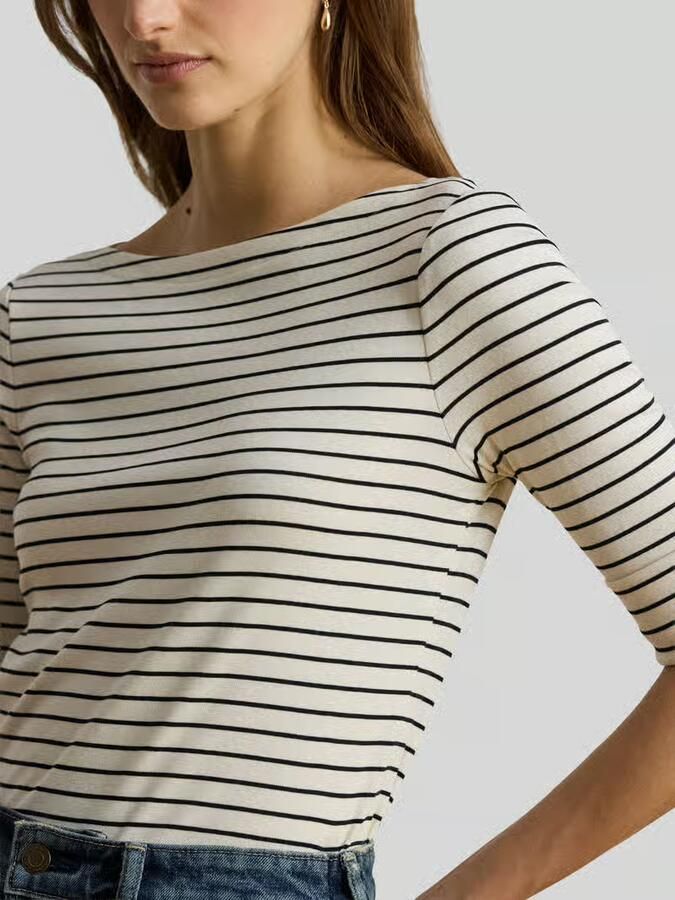 Lauren Ralph Lauren regular fit T-shirt van katoenmix