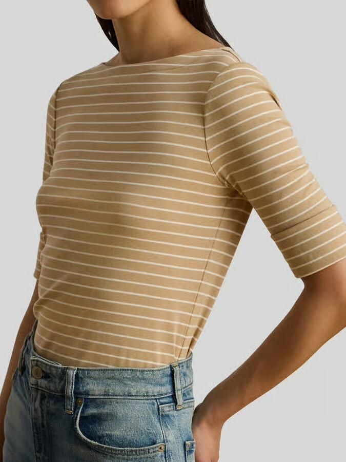 Lauren Ralph Lauren regular fit T-shirt van katoenmix