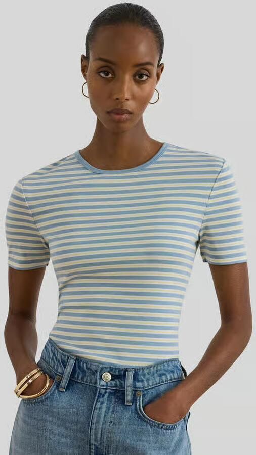Lauren Ralph Lauren regular fit T-shirt van katoenmix - Foto 2