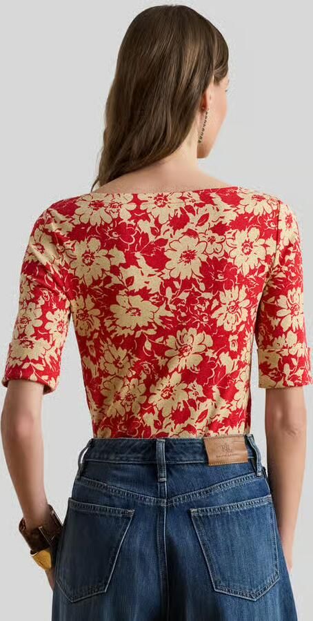 Lauren Ralph Lauren regular fit T-shirt van katoenmix - Foto 3