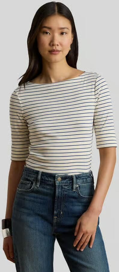 Lauren Ralph Lauren regular fit T-shirt van katoenmix - Foto 3