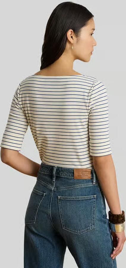 Lauren Ralph Lauren regular fit T-shirt van katoenmix - Foto 2