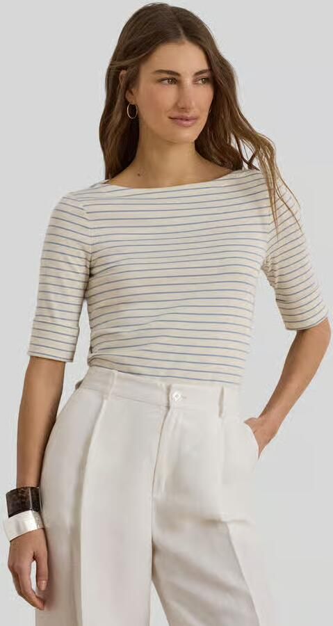 Lauren Ralph Lauren regular fit T-shirt van katoenmix - Foto 2