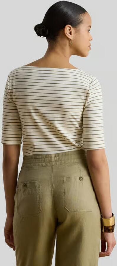 Lauren Ralph Lauren regular fit T-shirt van katoenmix - Foto 3