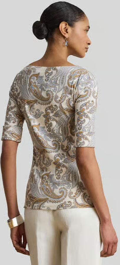 Lauren Ralph Lauren regular fit T-shirt van katoenmix