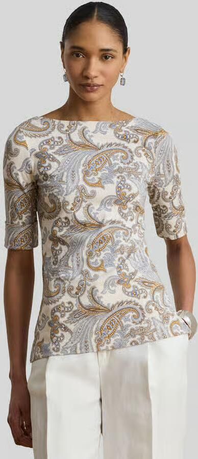 Lauren Ralph Lauren regular fit T-shirt van katoenmix - Foto 4