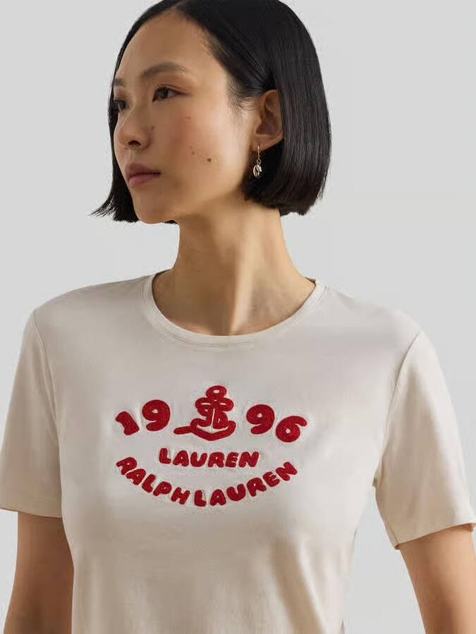 Lauren Ralph Lauren regular fit T-shirt van puur katoen
