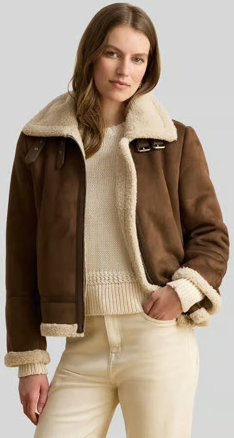 Lauren Ralph Lauren Regular fit teddyjack met gespkragen - Foto 2