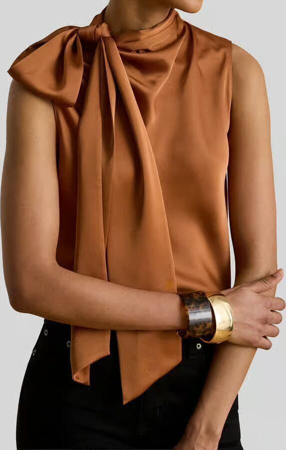 Lauren Ralph Lauren regular fit top met strik