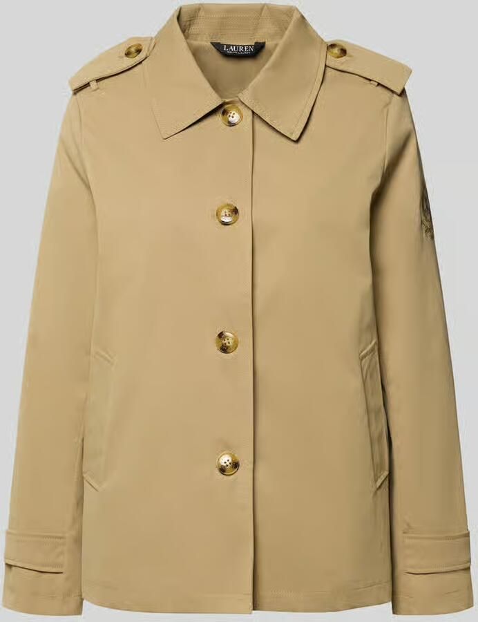 Lauren Ralph Lauren Regular fit trenchcoat met platte kraag