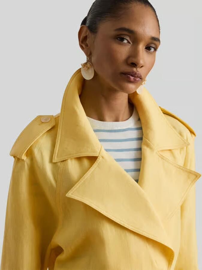 Lauren Ralph Lauren regular fit trenchcoat van puur linnen