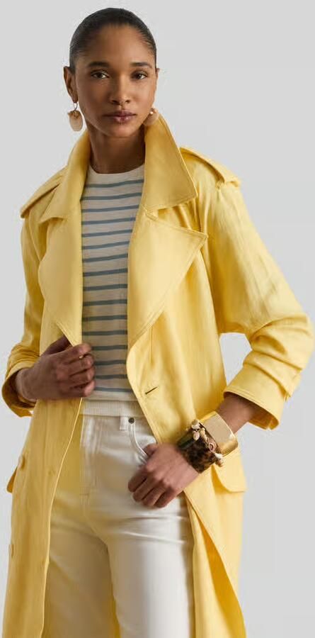 Lauren Ralph Lauren regular fit trenchcoat van puur linnen - Foto 3