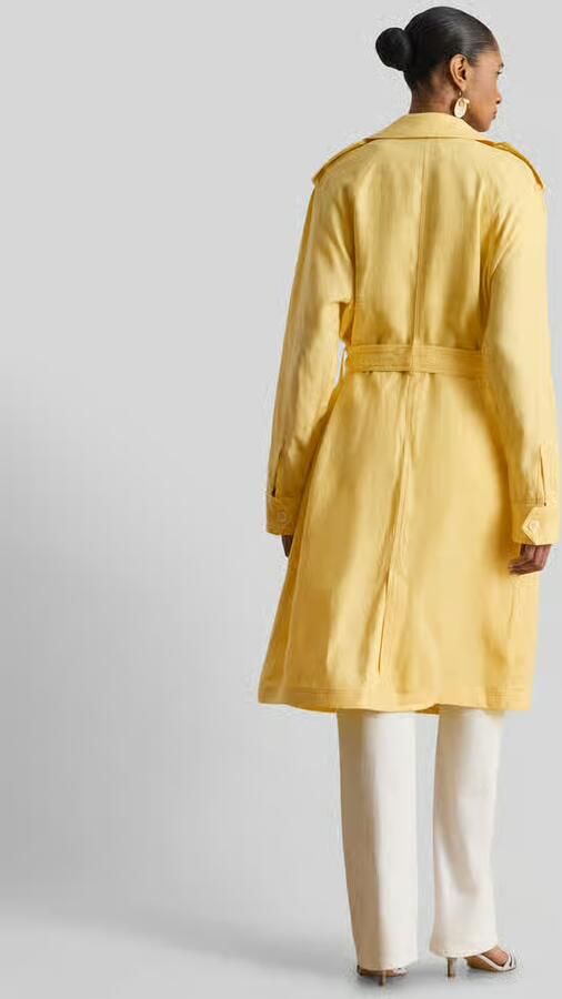 Lauren Ralph Lauren regular fit trenchcoat van puur linnen - Foto 2