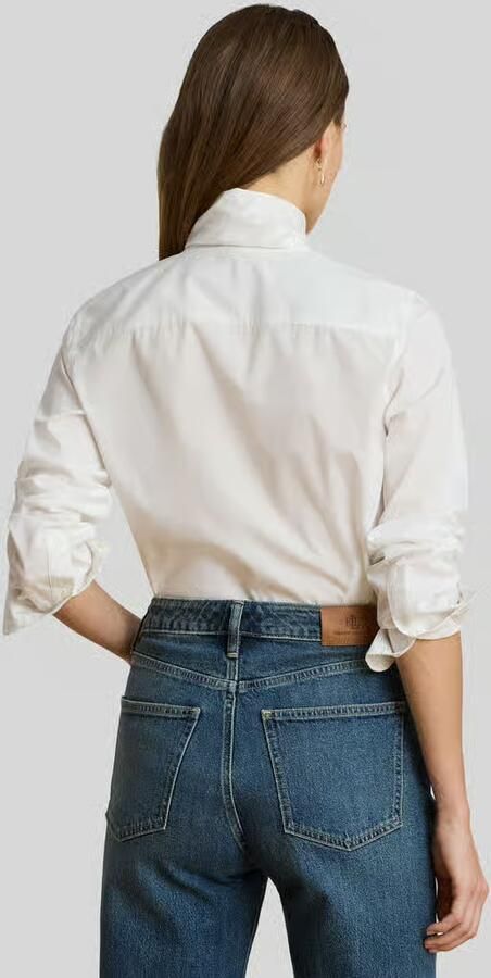 Lauren Ralph Lauren regular fit vrijetijdsblouse van puur katoen met strik - Foto 3