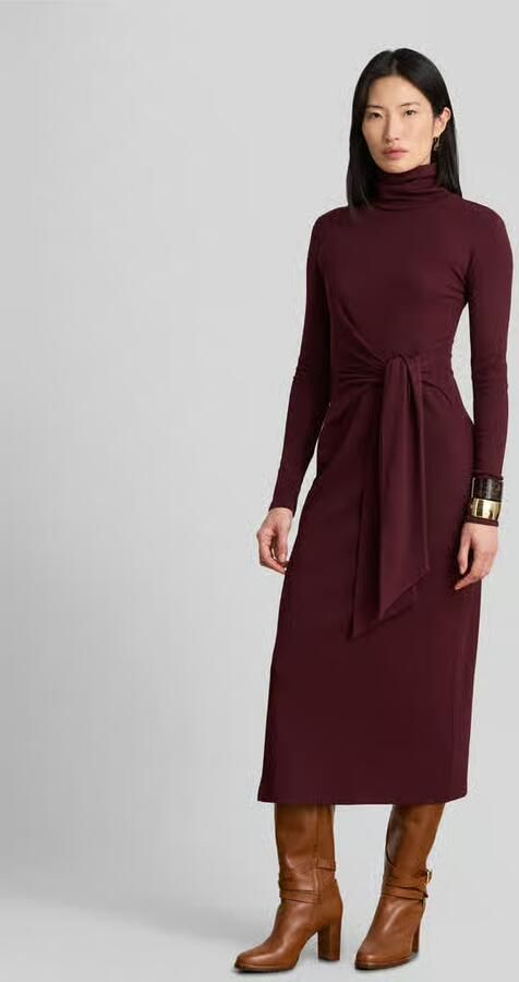 Lauren Ralph Lauren Regular fit vrijetijdsjurk van mix van katoen en modal - Foto 3