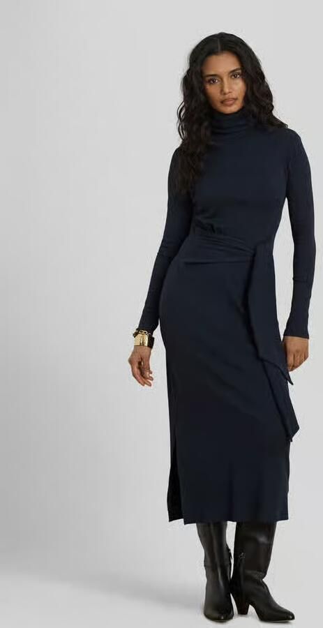 Lauren Ralph Lauren Regular fit vrijetijdsjurk van mix van katoen en modal - Foto 3