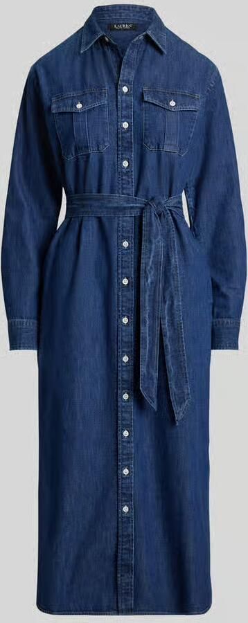 Lauren Ralph Lauren regular fit vrijetijdsjurk van puur katoen - Foto 3