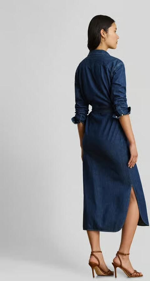 Lauren Ralph Lauren regular fit vrijetijdsjurk van puur katoen - Foto 2